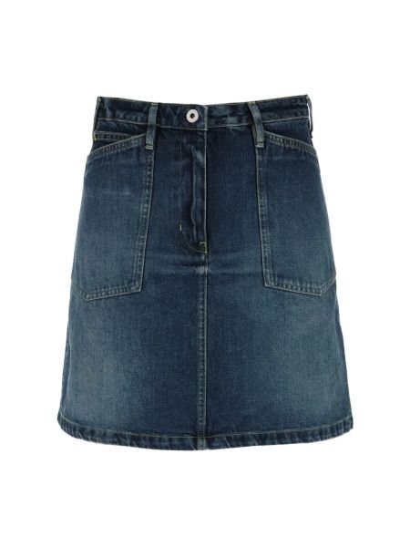Dzianinowa spódnica jeansowa Kenzo niebieska