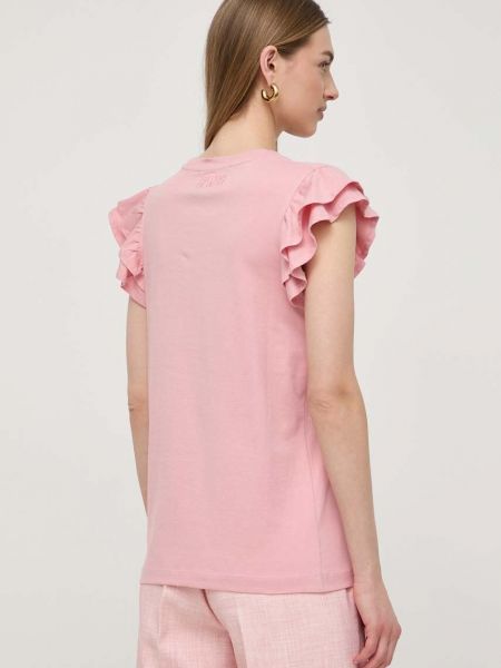 Bombažna majica Silvian Heach roza