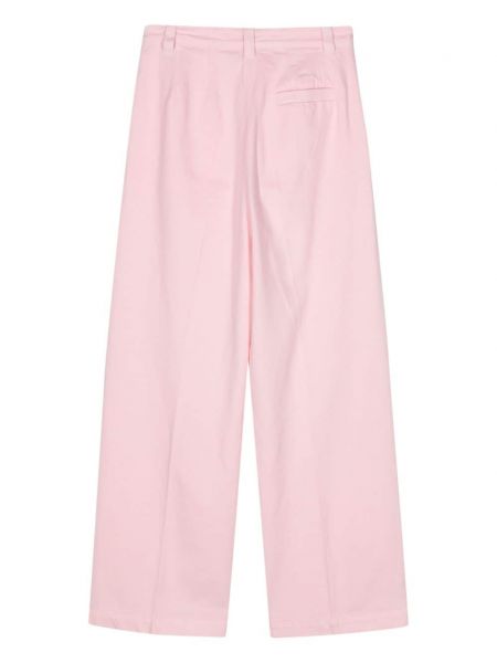 Plisseeritud sirged püksid A.p.c. roosa
