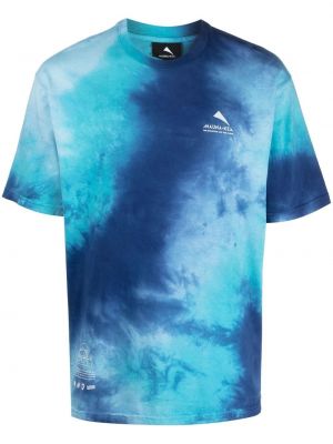 Niebieska koszulka z nadrukiem Mauna Kea