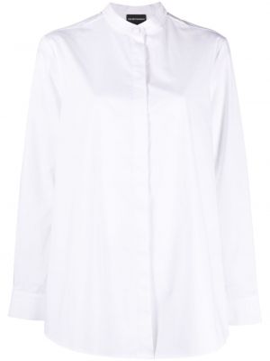 Bavlněná košile Emporio Armani bílá
