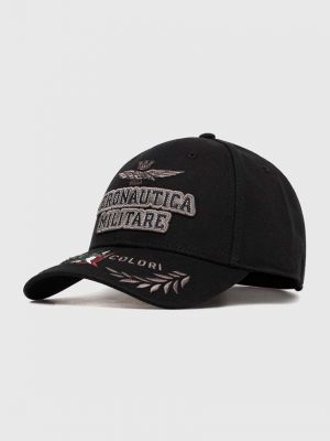 Șapcă din bumbac Aeronautica Militare negru