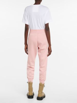 Spodnie sportowe bawełniane z dżerseju Polo Ralph Lauren różowe