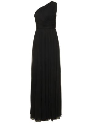 Sukienka szyfonowa z wiskozy Michael Kors Collection czarna