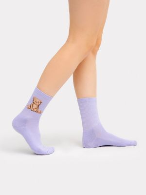 Носки с принтом Mark Formelle фиолетовые