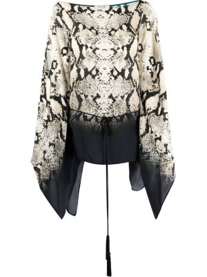 Bluza s potiskom s kačjim vzorcem Roberto Cavalli