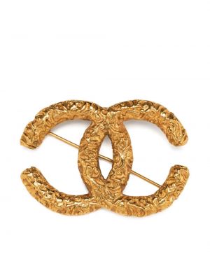 Broša Chanel Pre-owned zelts