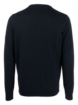 Vilnas džemperis merino ar apaļu kakla izgriezumu Nuur zils
