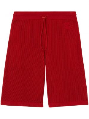 Kratke hlače z mrežo Burberry rdeča