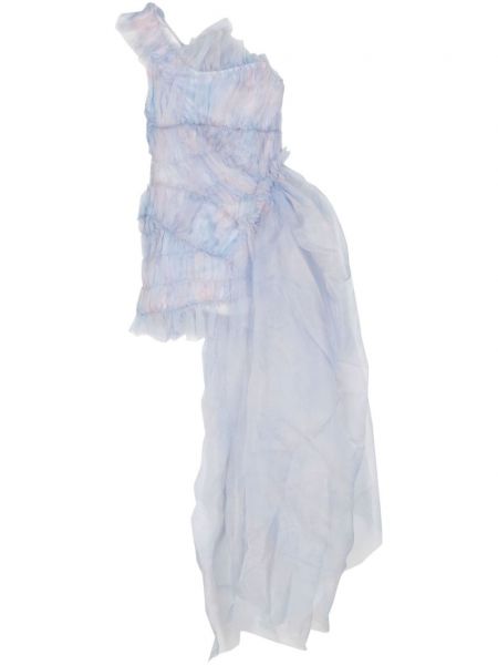 Kockované večerné šaty Collina Strada fialová