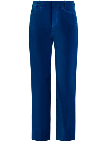Pantaloni de catifea Tom Ford albastru