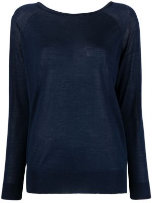 Dzianinowy sweter z długim rękawem Nuur niebieski