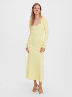 Μάξι φόρεμα Vero Moda κίτρινο