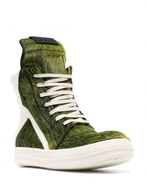 Sneakersy sznurowane koronkowe Rick Owens zielone