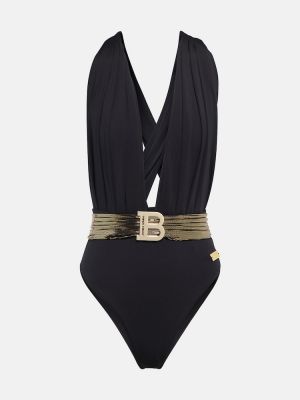 Costum de baie drapat Balmain