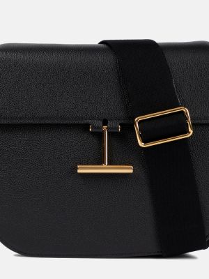 Kožená taška přes rameno Tom Ford černá