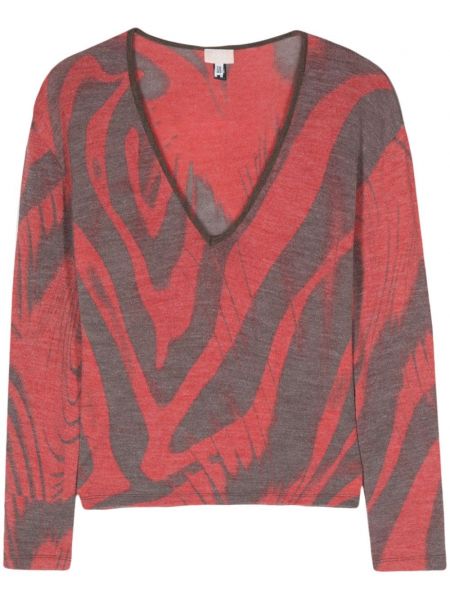 Pleteni dugi džemper s apstraktnim uzorkom Versace Pre-owned
