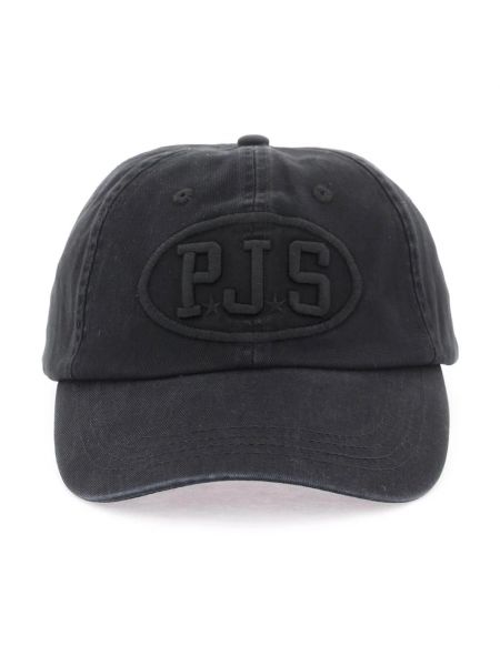 Haftowana czapka z daszkiem Parajumpers czarna