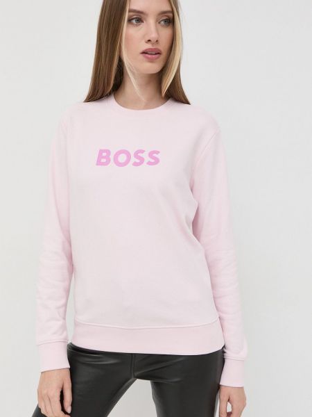 Суитчър с принт Boss розово