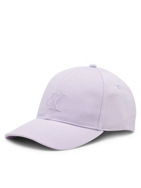 Kepurė su snapeliu Calvin Klein violetinė
