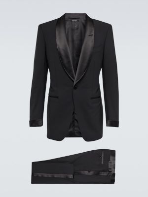 Volnena ukrojena obleka Tom Ford črna