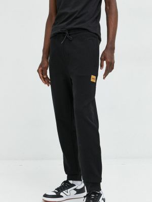 HUGO spodnie dresowe bawełniane męskie kolor czarny