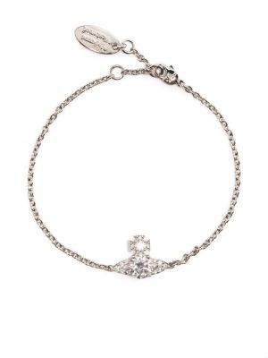 Bransoletka z kryształkami Vivienne Westwood srebrna