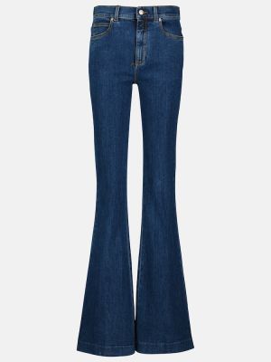 Bootcut džínsy s vysokým pásom Alexander Mcqueen modrá