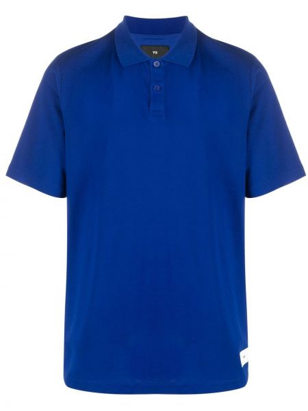 Medvilninis polo marškinėliai Y-3 mėlyna