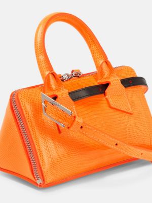 Δερμάτινη τσάντα shopper The Attico πορτοκαλί