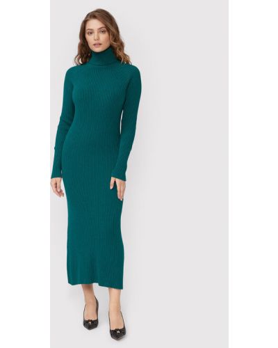 Slim fit kötött ruha Kontatto - zöld