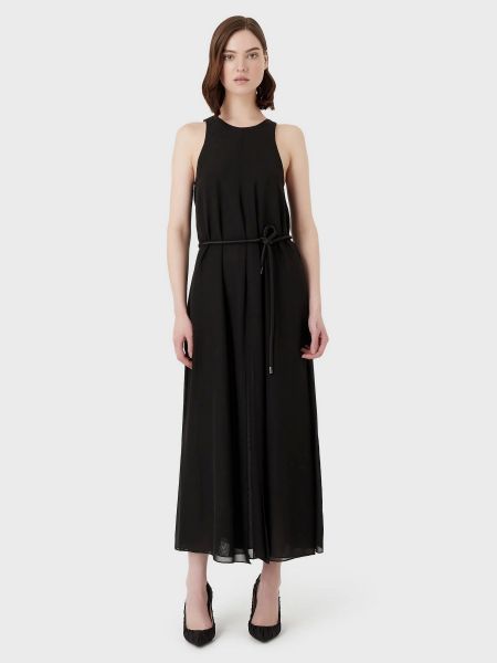 Длинное платье Emporio Armani черное