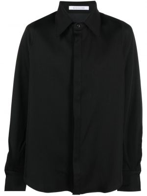 Péřová hedvábná košile Bianca Saunders černá