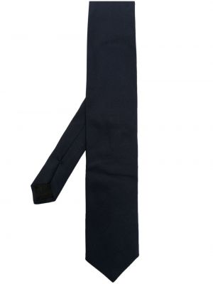 Жакардова копринена вратовръзка Lanvin синьо