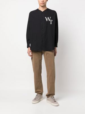 Bavlněná košile Wtaps černá
