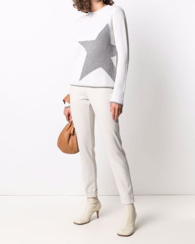 Jersey de tela jersey de estrellas Lorena Antoniazzi blanco