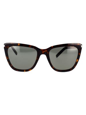Slim fit sluneční brýle Yves Saint Laurent hnědé