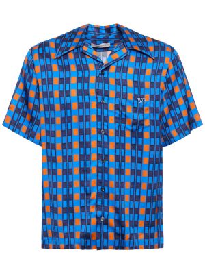 Marškiniai iš viskozės Wales Bonner mėlyna
