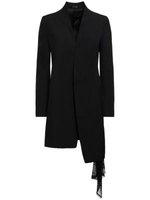 Asimetrična volnena jakna Yohji Yamamoto črna