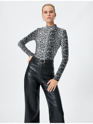 Tričko s potlačou s leopardím vzorom Koton