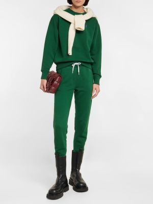 Bavlněné sportovní kalhoty Polo Ralph Lauren zelené