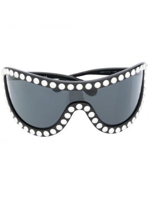Gafas de sol con perlas oversized Chanel Pre-owned negro