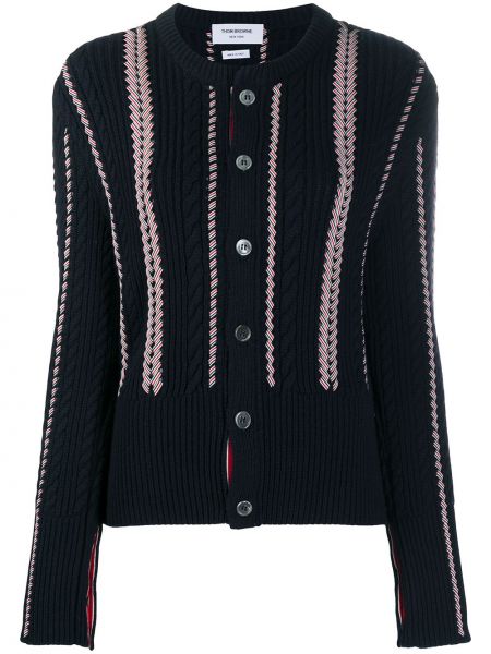 Cardigan à rayures Thom Browne bleu