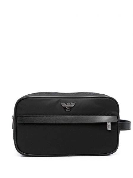 Τσάντα με φερμουάρ Emporio Armani μαύρο