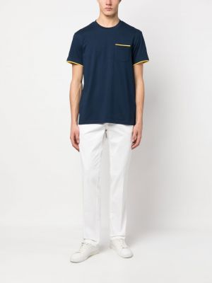 T-shirt en coton avec poches Manuel Ritz bleu