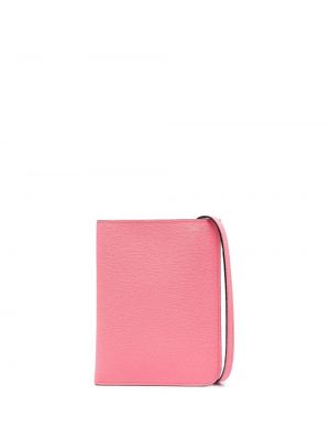 Crossbody torbica slim fit s džepovima Valextra ružičasta