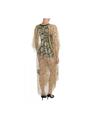 Vestido largo de flores de encaje Dolce & Gabbana