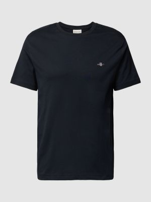 Koszulka bawełniana Gant czarna