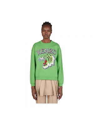 Sweatshirt mit tiger streifen Kenzo grün