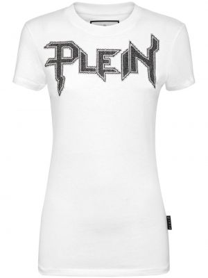 Bavlnené tričko Philipp Plein biela